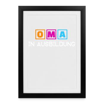 Alte Frau Statement Großmutter Oma Rentnerin - Gerahmtes Poster (27 × 37 cm) - Schwarz - Vorne
