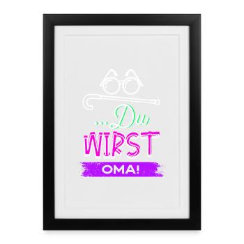 Low Vision Glasses Statement Grandmother Grandma - Framed poster (27 × 37 cm) - black - Front