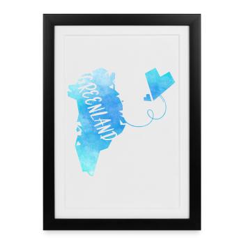 Groenland - Affiche encadrée (27 × 37 cm) - noir - Devant