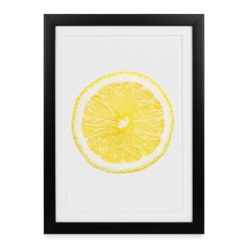 Half lemon - Framed poster (27 × 37 cm) - black - Front