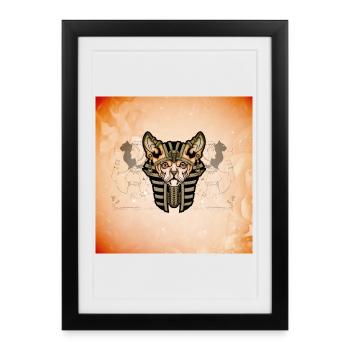 Chat mignon - Affiche encadrée (27 × 37 cm) - noir - Devant