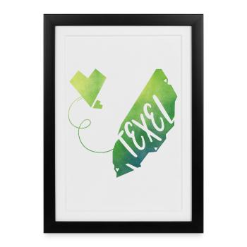 Texel - Affiche encadrée (27 × 37 cm) - noir - Devant