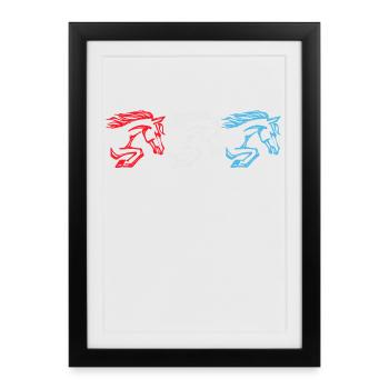 Icelandic Horses Stallion Gallop Icelandic Horses - Framed poster (27 × 37 cm) - black - Front
