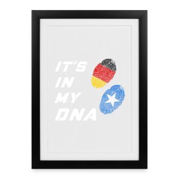 Dans mon ADN Allemagne / Somalie - Affiche encadrée (27 × 37 cm) - noir - Devant