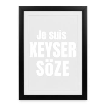 keyser söze, film culte, fan de cinéma - Affiche encadrée (27 × 37 cm) - noir - Devant