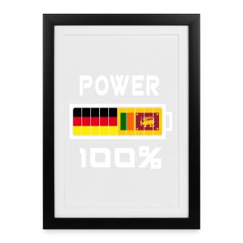 L’Allemagne et le Sri Lanka Power 100% - Affiche encadrée (27 × 37 cm) - noir - Devant
