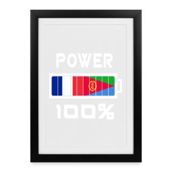 Eritrea and France are in power - Framed poster (27 × 37 cm) - black - Front