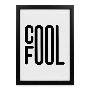 COOL FOOL SPORTS BLACK LINEART - Framed poster (27 × 37 cm) - black - Front