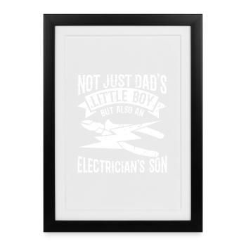 Electrical engineer son - Framed poster (27 × 37 cm) - black - Front