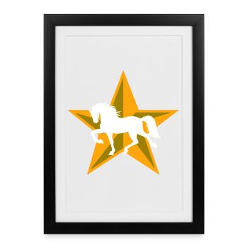 Cool Horses Horse Love Icelandic Horses Horse Fan - Framed poster (27 × 37 cm) - black - Front
