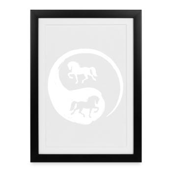 Icelandic Horses Vintage Horses Horse Fan Gallop - Framed poster (27 × 37 cm) - black - Front