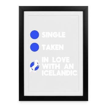 Icelandic Horses Horse Fool Horses Humorous Statement - Framed poster (27 × 37 cm) - black - Front