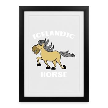 Icelandic Horses Icelandic Ponies Horse Love Statement - Framed poster (27 × 37 cm) - black - Front