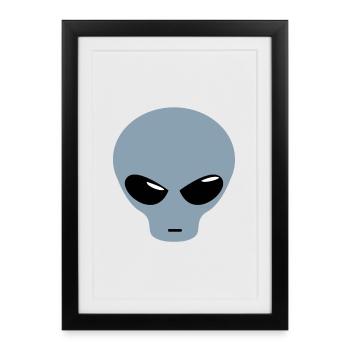 Alien design - Framed poster (27 × 37 cm) - black - Front