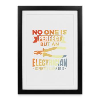 Electrician joke - Framed poster (27 × 37 cm) - black - Front