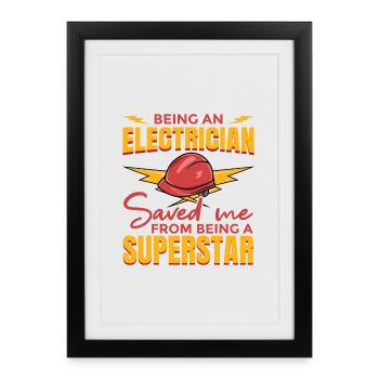 Electrical Engineer Witz - Framed poster (27 × 37 cm) - black - Front