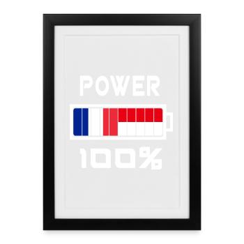 L'Indonésie et la France représentent 100 % - Affiche encadrée (27 × 37 cm) - noir - Devant