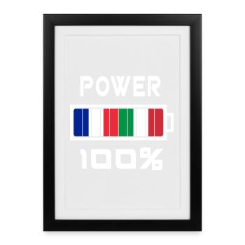Italy and France are in power - Framed poster (27 × 37 cm) - black - Front