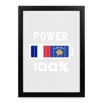 France and Kosovo are in power - Framed poster (27 × 37 cm) - black - Front
