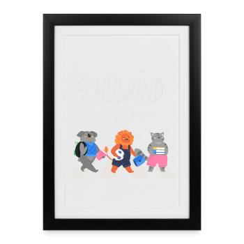 Back to school - Framed poster (27 × 37 cm) - black - Front