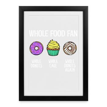 Donut Statement Candy Cake Cupcake - Affiche encadrée (27 × 37 cm) - noir - Devant