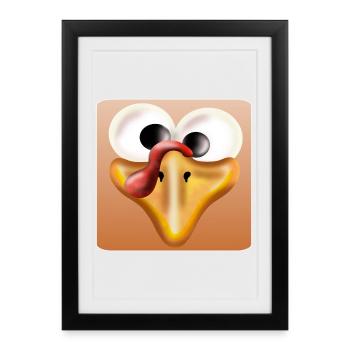 Turkey Thanksgiving - Framed poster (27 × 37 cm) - black - Front