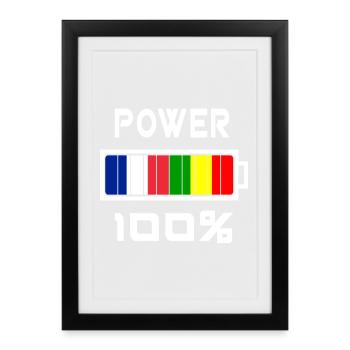 Le Mali et la France sont au pouvoir - Affiche encadrée (27 × 37 cm) - noir - Devant