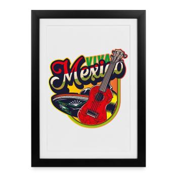 Mexique - Affiche encadrée (27 × 37 cm) - noir - Devant