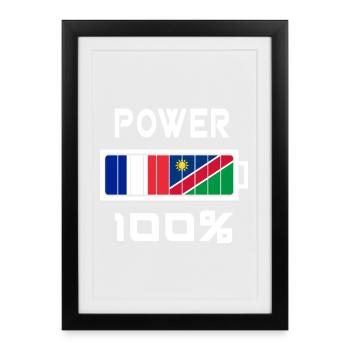 Namibia and France are in power - Framed poster (27 × 37 cm) - black - Front