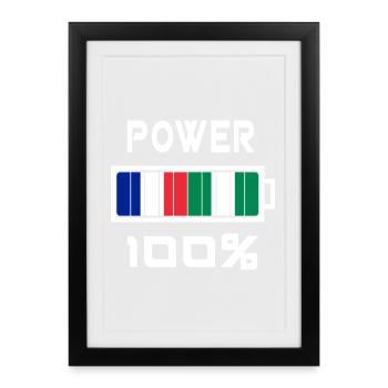 Performance of Nigeria and France 100% - Framed poster (27 × 37 cm) - black - Front