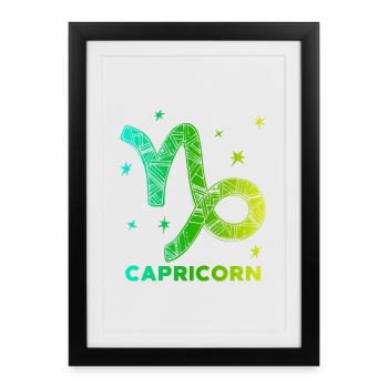 Constellation Stars Capricorn Zodiac Esoteric - Framed poster (27 × 37 cm) - black - Front