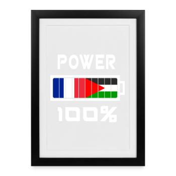 Palestine and France are in power - Framed poster (27 × 37 cm) - black - Front