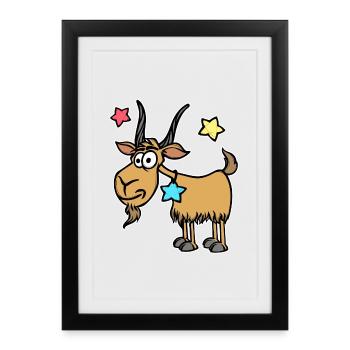 Capricorn Stars Esoteric Zodiac Galaxy - Framed poster (27 × 37 cm) - black - Front