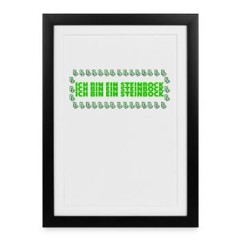 Horoscope de la déclaration des signes du zodiaque capricorne - Affiche encadrée (27 × 37 cm) - noir - Devant