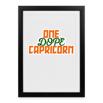 Horoscope Signe du zodiaque Capricorne Sky Statement - Affiche encadrée (27 × 37 cm) - noir - Devant