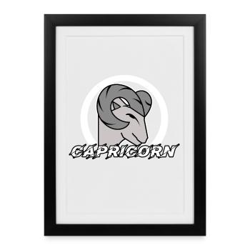Horoscope Capricorn Zodiac Sign Astronomy - Framed poster (27 × 37 cm) - black - Front