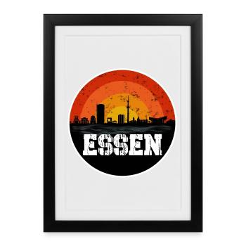 Alimentation Skyline - Affiche encadrée (27 × 37 cm) - noir - Devant