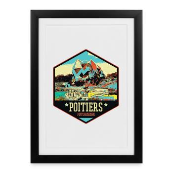 Poitiers France Futuroscope theme park - Framed poster (27 × 37 cm) - black - Front
