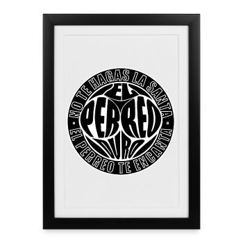El Perreo Duro! - Framed poster (27 × 37 cm) - black - Front