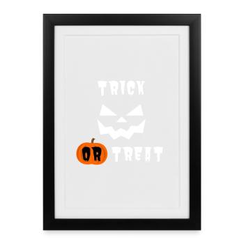 Halloween Trick or Treat - Framed poster (27 × 37 cm) - black - Front