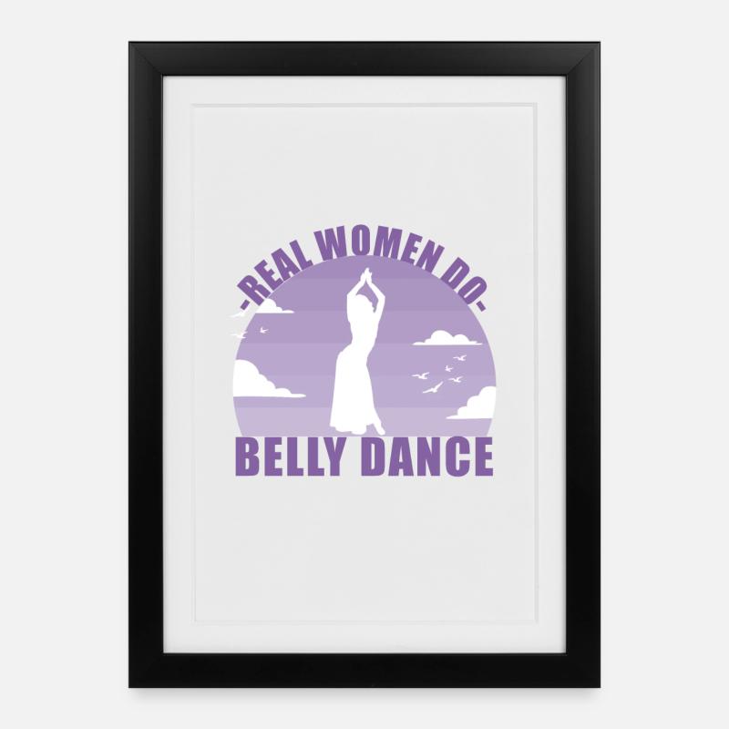 Danse du ventre Danseuse du ventre Danseur Cadeau - Affiche encadrée (27 × 37 cm) - noir