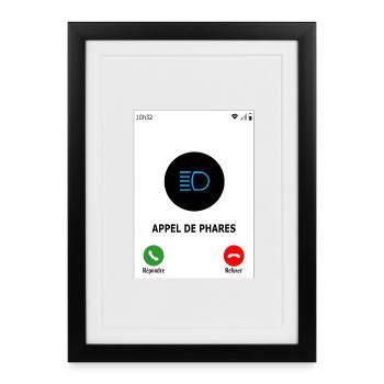Appel de phares - Affiche encadrée (27 × 37 cm) - noir - Devant