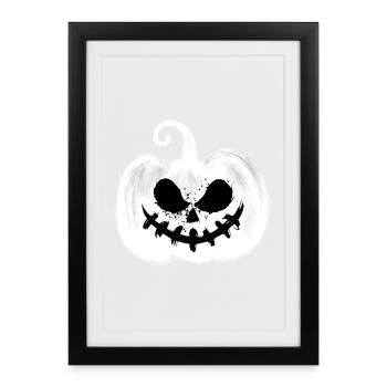 Creepy pumpkin - Framed poster (27 × 37 cm) - black - Front