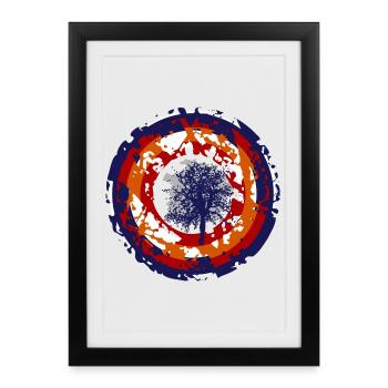 Crazy Bullseye - Framed poster (27 × 37 cm) - black - Front