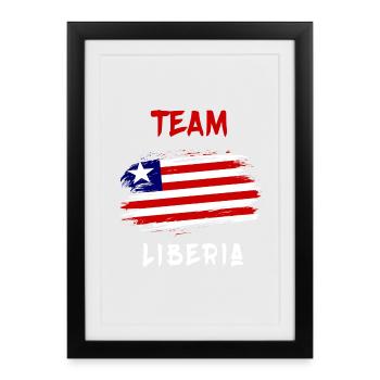 Design du drapeau de l'équipe du - Affiche encadrée (27 × 37 cm) - noir - Devant