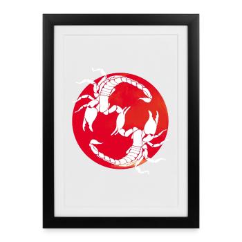 Scorpions - Lettre S - Affiche encadrée (27 × 37 cm) - noir - Devant
