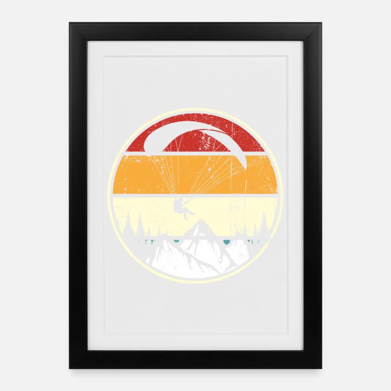 Sunset Peaks Eagle Circle - Framed poster (27 × 37 cm) - black
