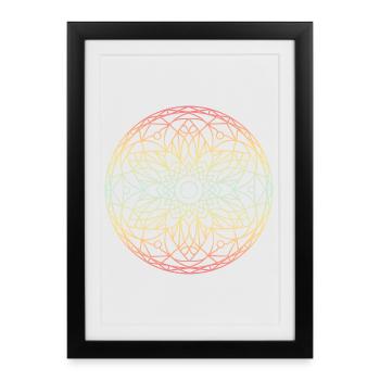 Mandala - Framed poster (27 × 37 cm) - black - Front