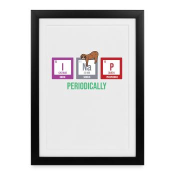 Sleeping Sloth Animal Statement Mammal - Framed poster (27 × 37 cm) - black - Front