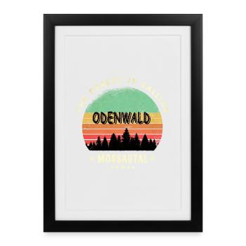 Mossautal Odenwald Design - Affiche encadrée (27 × 37 cm) - noir - Devant